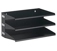 Durable 335901 Sorting Rack (with 3 Shelves), for Table or Wall, Black