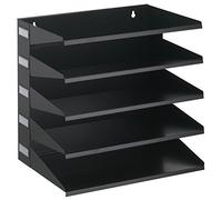 Durable 336001 Sorting Rack (with 5 Shelves), for Table or Wall, Black