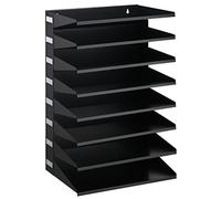 Durable 336101 Sorting Rack (with 8 Shelves), for Table or Wall, Black