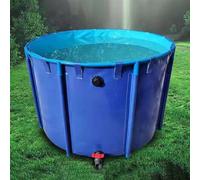 Durable 3x1m Round Frame PVC Pool Canvas - Temporary Fish Holding Tank with Drain Valve for Saltwater Fish & Water Garden, Ideal for Outdoor Aquatic Viewing