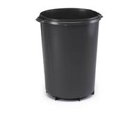 Durable 40L Round Waste Bin Black | Strong Recycling Bin | DURABIN