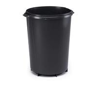 Durable 40L Round Waste Bin Black - Strong Recycling Bin - DURABIN