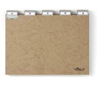 Durable Index Divider System - A - Z Labelled on a Simple Particle Board - Brown - Simple and Easy to Use Organiser