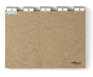 Durable 424511 Index A - Z Particle Board 5 / 5 Division Brown A4 landscape form