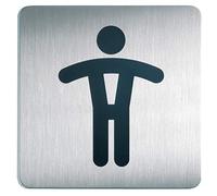 Durable 495423 Pictogram WC Men, Square, 150 x 150 mm, Stainless Steel