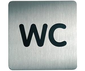 Durable 495723 WC Pictogram Stainless Steel Square 150 x 150 mm