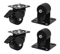 Durable 4X Universal Casters Wheels, 360° Swivel with Brake, Heavy-Duty Nylon Castors for Industrial Machinery, Super-Heavy Duty Damping Wheels (2/2.5/3 Inch)