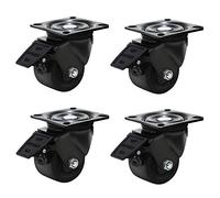 Durable 4X Universal Swivel Casters Wheels with Brakes, Heavy-Duty Nylon Castors for Industrial Machinery, 360° Rotation, Super-Heavy Duty Damping Wheel (2/2.5/3 In)