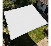 Durable 4x7.5m Square E Sail Canopy - UV Block Shade Sail with Eyelets & Free Rope for Backyard, Patio, Deck, Pool, Camping - Outdoor Sun Protection, White Color