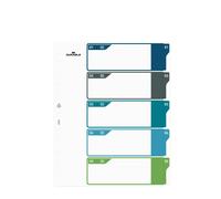 Durable 5 Part Numbered Tab Punched Index Dividers + Cover | A4+ | Colour Coded