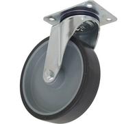 50mm Thermoplastic Swivel Castor Wheel - Hard PP Core - 20mm Tread - Offset
