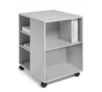 Durable 6 Shelve Office Filing Storage Trolley on Wheels | 75cm Grey