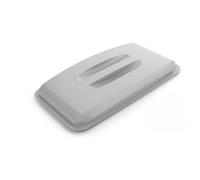 Durable Eco Recycling Bin Lid for Durabin 60, Grey, Made from Polypropylene | Blue Angel Certified, Fits Durabin 60 Litre Recycling Bins, Keeps Smells Inside, Food Safe, Colour-Coded Recycling