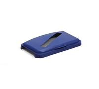 Durable DURABIN 60 Hinged Lid with Paper Slot | Designed for DURABIN 60 Recycling Waste Bin | Blue, 515 x 285 x 70mm