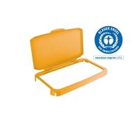 Durable DURABIN 60 Hinged Lid - Designed for DURABIN 60 Recycling Waste Bin - Yellow - Food Safe - Easy to Attach and Use