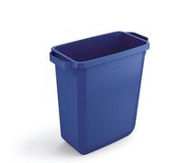 Durable DURABIN 60 Rectangular Waste Bin Blue | 60 Litre Capacity | Food and Freezer Safe | Perfect for Waste Collection or Recycling
