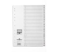 Durable 616402 A-Z Index File with Printed Tabs for A4 Sheets - White (Pack of 1