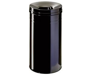 Durable 62 Litre Safe Round Waste Bin - Black