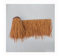 Durable 64x3.28ft Synthetic Thatch Roofing for Tiki Bar & Patio UV-Resistant Palm Thatch Roll Waterproof Tiki Hut Grass Umbrella Cover Non-Rotting Yellow Shade Solution
