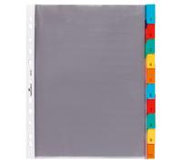 Durable 663219 Punched Pockets Index Set with 10 Divisions - Transparent 10-piec