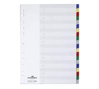 Durable 675827 A4 Portrait Polypropylene Blank Index File with 20 Division Sheet