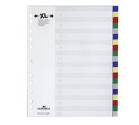 Durable 675927 Index Plastic with Coloured Tabs Extra-Wide Pack of 20, white 20-