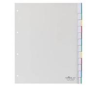 Durable 683119 Extra Wide A4 Portrait Index Set with 10 Division Sheets for Punched Pockets - Transparent