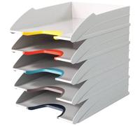 Durable 770427 VARICOLOR MIX TRAY SET Letter tray A4 C4 Grey 5 pcs