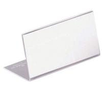 Durable 805519 Table Name Plate L-Stand (acrylic, 52 x 100 mm) 10-Piece, Transpa