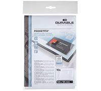 Durable 807619 Self-Adhesive Pocket Pocketfix, 148 x 105 mm (Inside Dimensions), Pack of 10, Transparent