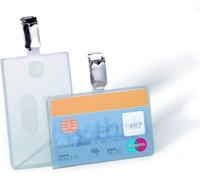 Durable 811319 Badge Holder PVC - Clear (Pack of 25) 54x86mm (HxW) Clip