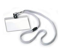 DURABLE 8139 10 Name Plate with Textile Ribbon 10 mm 90 x 60 mm Pack of 10