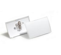 Durable CLICK FOLD NAME BADGE with Combi Clip 40x75mm Pack of 25