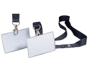 Durable 821719 Click Fold Name Badge with Neck Strap 54 x 90 mm (Pack of 10) 54