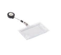 Durable Dual Security Pass Holder with Badge Reel Clear (Pack of 10) 8224/19