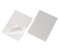 Durable Pocketfix Self-Adhesive Clear Label Sleeve Pockets, 10 Pack, A4