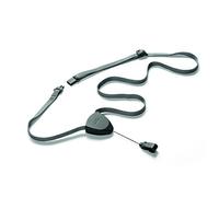Durable Flex Adjustable Badge Reel And Soft Breakaway Lanyard - 10 Pack - Black