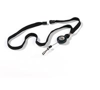 Durable 895701 Lanyard with Safety Lock and Extendable Spring Hook, Pack of 1, Black
