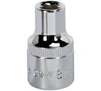 Loops 8mm Forged Steel Drive Socket - 1/2" Square Drive - Polished Chrome Vanadium in Metallics Loops Metallics