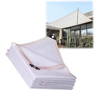 Durable 90% White Shade Cloth UV Resistant Mesh Tarp with Grommets for Pergolas Greenhouses & Plants Available in 3.3ftx3.3ft 6.5ftx10ft 10ftx13ft 2.5mx3m (8.2ftx9.8ft)