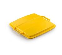 DURABIN 90L Square Recycling Bin Lid - Food & Freezer Safe - Yellow Durable Yellow 1 Pack