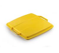 DURABIN 90L Square Recycling Bin Lid - Food & Freezer Safe - Yellow Durable Yellow 1 Pack