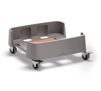 Durable Linkable 90 Litre Bin Trolley - Robust Modular Waste Trolley for DURABIN Bin Range - Includes 4 Wheels and 2 Brakes - Can Be Combined with Upto 4 Trolleys - Grey