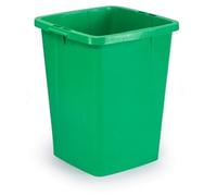 Durable DURABIN 90 Rectangular Waste Bin Green | 90 Litre Capacity | Food and Freezer Safe | Perfect for Waste Collection or Recycling