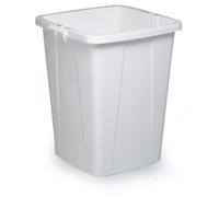 Durable 90L Waste Bin White - Square Recycling Food Bin DURABIN