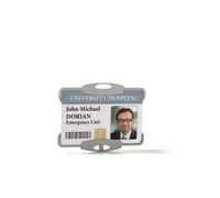 DURABLE Security Pass Badge Holder 999108000 – Dual 54×85 mm Clear – Pack of 50
