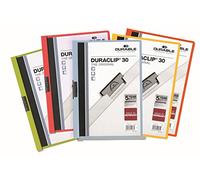 Durable 999109940 Clip-on Files DuraClip 30 for DIN A4, 5-Piece, assorted colours