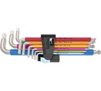 Durable 9PC Multicolour Hex L-Key Set Wear-Resistant Clip Material