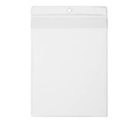 Durable A4 Clear Anti-Tear Display Pockets with Hanging Hole - German Made Top Opening Ticket Holder for Lanyards and Racking - 10 Pack