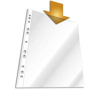Durable Business Punched Pockets Sleeve Wallets, 100 Pack, A4 Clear - 267219D